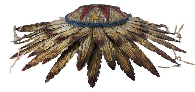 Large Southwest Indian Tribal Chief Headdress War Bonnet W/ Feathers Wall Decor