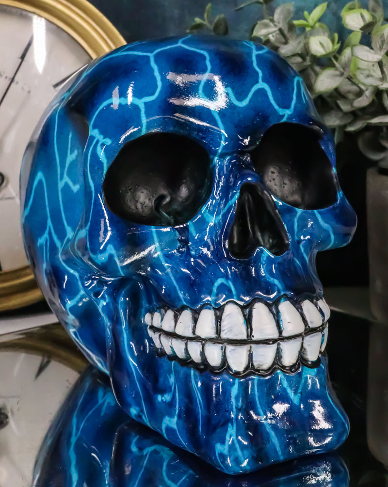 Zeus Lightning Bolt Thunder Storm System Blue Thunderbolt Skull