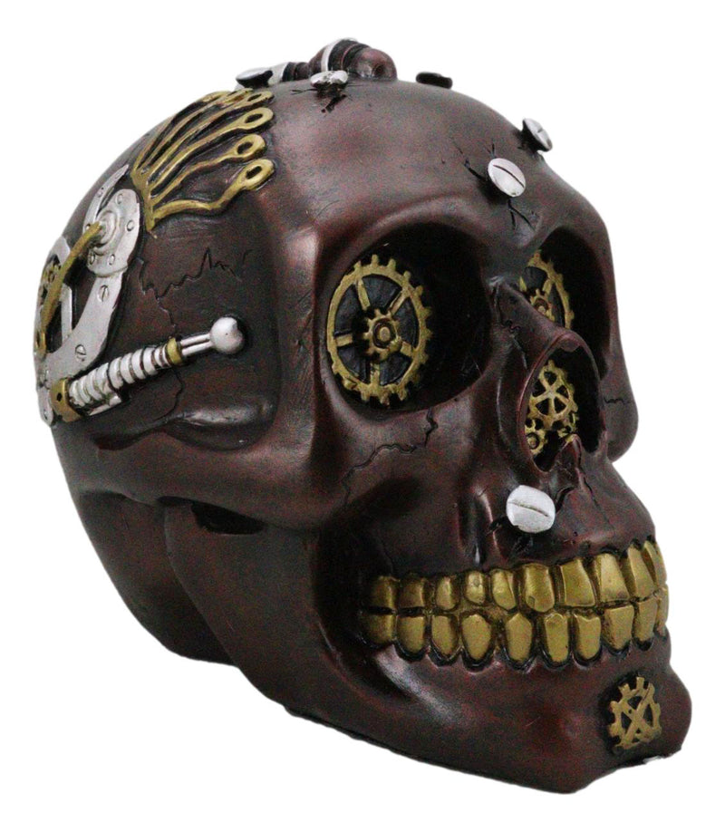 Cool Steampunk Maroon Unit Task Force Gearwork Skull Figurine Skeleton Army