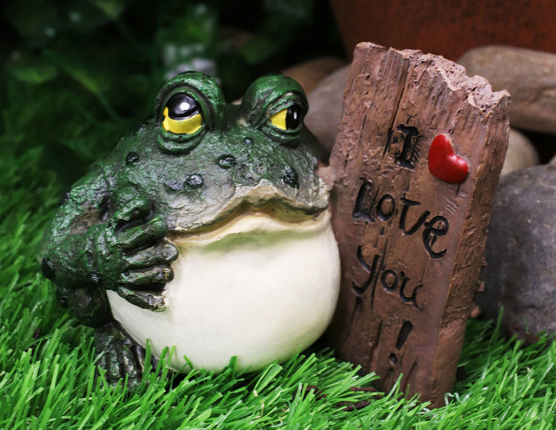 Frog Figurine Holding a Heart