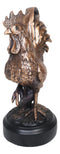 Ebros Decorative Sunshine Country Farm Rooster Bronze Electroplated Statue