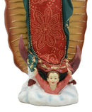 Our Lady of Guadalupe Virgin Mary Religious Statue Real Fabric Dress Collectible