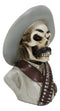 Day of The Dead General Pancho Villa Skull Skeleton Bust Mini Figurine