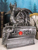 Medieval Fantasy Dragon Guardian of Knowledge Secret Trinket Box Figurine 8.25"H