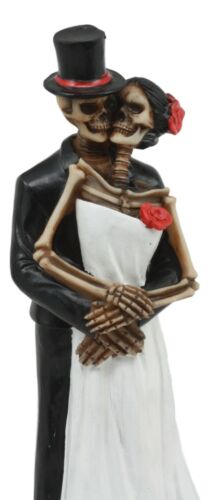 Ebros Love Never Dies Wedding Skeleton Statue Wedding Pose Couple Figurine 8"H