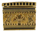 Ancient Egyptian Classical Black And Gold Ornate Hieroglyphic Hinged Long Box