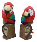 Ebros Tropical Rainforest Lovers Paradise Birds Scarlet Macaw Couple Statues