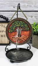 Celtic Tree Of Life Sacred Knotwork Roots Medallion Backflow Incense Cone Burner