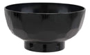 Ebros Japanese Contemporary Black Lacquer Ridged Bowls Made In Japan Set of 6