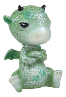 Ebros Fantasy Green Grumpy Baby Dragon Mini Statue 2.75" Tall Land of The Dragons Home Decor Figurine Medieval Renaissance Dungeons Fortresses Castles Flying Beast Miniature Sculpture