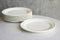 Set of 6 Modern Irregular Matte White Melamine Small Appetizer Dessert Plates