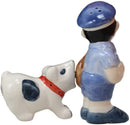 Ebros Ceramic Postman With Mail Thief Tramp Dog Salt And Pepper Shakers Magnetic