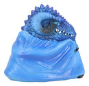 Blue Hibernating Gehena Dragon Small Stash Decorative Jewelry Box Figurine