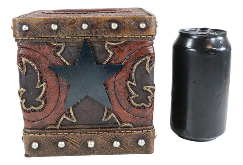 Rustic Western Lone Star Cowboy Country Bootcut Tissue Box Holder Cover Case