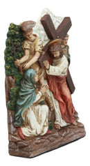 Ebros Christian Catholic Stations of The Cross Statue Way of The Sorrows Via Crucis Jesus Christ Path to Calvary Crucifixion Decor Figurine (Station 4 Jesus Meets his Mother)