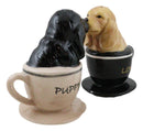 Ebros Cocker Spaniel Puppy Love Magnetic Ceramic Salt Pepper Shakers Set