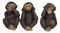 Wise Monkeys See Hear Speak No Evil Ape Collectible Figurine Miniature Set Decor