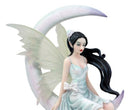 Large Celestial Crescent Moon Air Elemental Fairy Statue 11"H By Nene Thomas