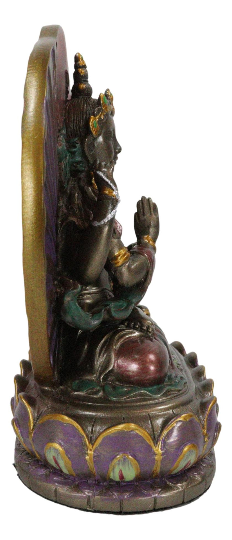 Small Buddha Bodhisattva Avalokiteshvara Guanyin in Prayer Meditation Figurine