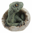 Jurassic Era Predator Hatching Dinosaur Egg Figurine 4"H Velociraptor Hatchling