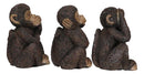 Wise Monkeys See Hear Speak No Evil Ape Collectible Figurine Miniature Set Decor