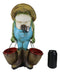 Green Thumb Frog Toad With Trowel and Fork Carrying Pails Planter Vase Statue