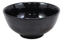 Black Smooth Melamine Large Deep Round Bowls 48oz For Ramen Salad Soup Pack of 6