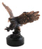 Wings of Glory Heraldic Bald Eagle Swooping Fiercely At Prey Figurine With Base