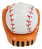 Ceramic Baseball With Glove Mitt Sports Salt And Pepper Shakers Figurine Set