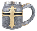 Ebros Gift Medieval Templar Crusader Knight Suit of Armor Helmet Beer Stein Tankard Coffee Cup Mug