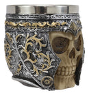 Ebros Skull With Battle Helmet Tea Coffee Cup Mug 8oz (2 Pieces)