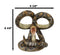 Rustic Western Coiled Diamondback Rattlesnake Snake Double Wine Bottles Holder