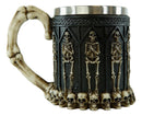 Ebros Gift Skeleton Ossuary Graveyard Labyrinth Death Tankard Coffee Beer Mug Cup