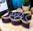 Ebros Sacred Triple Moon Goddess Mother Maiden Crone Jewelry Box 6.25"W