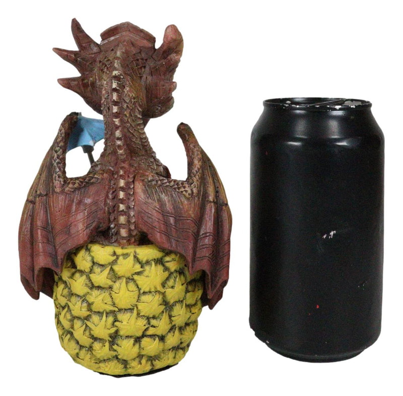 Drunken Spirit Cocktail Drink Tiki Mai Tai Tropical Pineapple Dragon Figurine