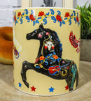 Trail Of Painted Ponies American West Cow Skull Guitar Bonanza Horse Ceramic Mug