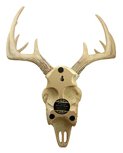 Ebros Rustic Hunter Rack Deer Skull Antler Wall Plaque Decor 10 Point Buck Figurine