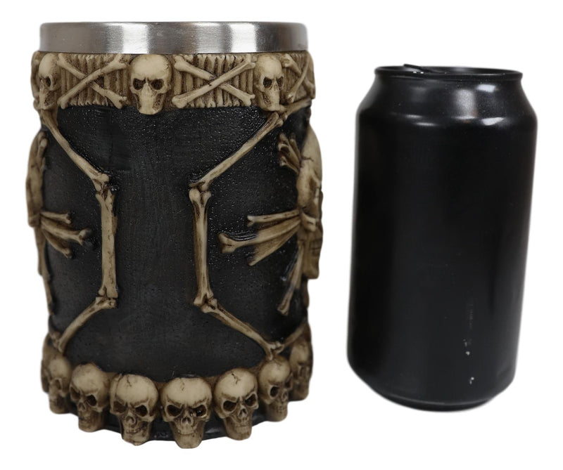 Ebros Large Skeletal Cross Bones Skull Beer Stein Tankard Coffee Cup Drink Mug 12oz