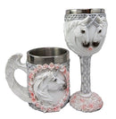 Ebros Unicorn Bridal Wine Goblet Chalice And Beer Coffee Tankard Mug Cup Set