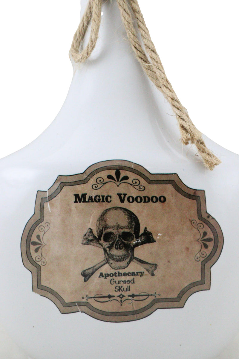 Ceramic Magic Voodoo Apothecary Cursed Skull Witch Poison Prop Potion Bottle