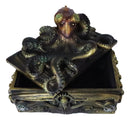 Ebros Steampunk Octopus Kraken Soldier On Pirate Treasure Chest Jewelry Box Figurine