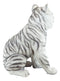 Apex Predator Realistic White Siberian Tiger On Guard Resin Statue 16.5"H