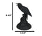 Gothic Poe Raven Crow Black Rose Skull Tombstone Tea Light Votive Candle Holder