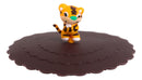 Set Of 4 Brown Tiger Reusable Silicone Coffee Tea Mug Cup Cover Lids Air Tight