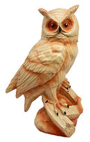 Ebros Gift Rustic Rainforest Great Horned Owl Decorative Faux Wood Figurine 8.25" Tall