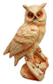 Ebros Gift Rustic Rainforest Great Horned Owl Decorative Faux Wood Figurine 8.25" Tall