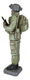 Military Marine Army Deploy Soldier On Guard With Rifle And Backpack Figurine