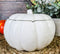 Ebros Ceramic Stoneware White Harvest Pumpkin Bowl With Lid 6"Diameter X 4Pieces