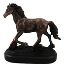 Rustic Western Country Sauntering Horse Rough Hand Textured Figurine With Base