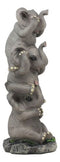 Ebros Pachyderm Friends Whimsical See Hear Speak No Evil Elephants Totem Statue